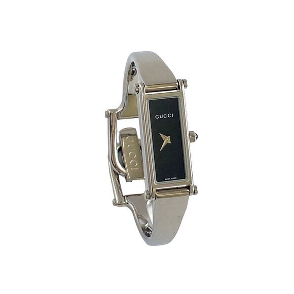 Gucci Silver and Black Women's Watch - Picture 1 of 7